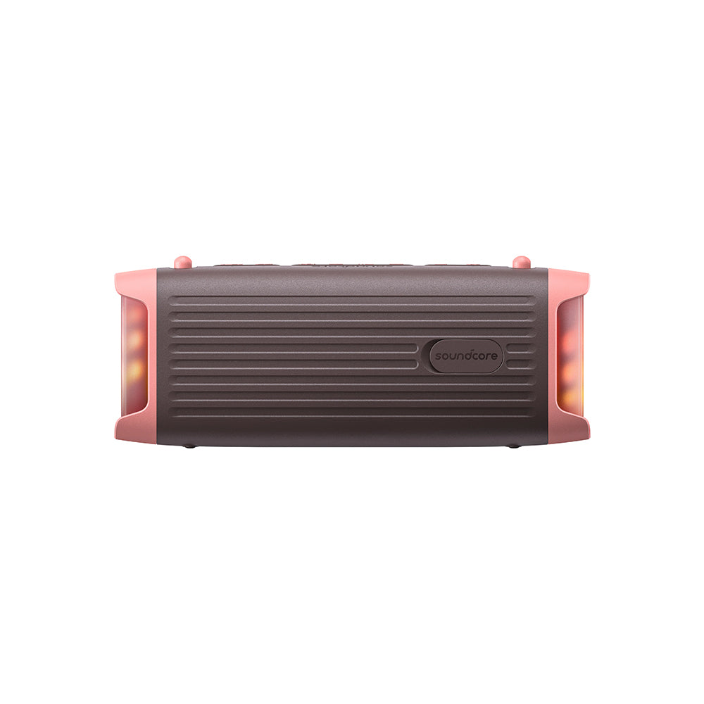 Tragbarer Bluetooth-Lautsprecher Anker SoundCore Boom 3i, 50W, RGB, wasserdicht, Braun Rosa D5100080