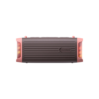 Tragbarer Bluetooth-Lautsprecher Anker SoundCore Boom 3i, 50W, RGB, wasserdicht, Braun Rosa D5100080