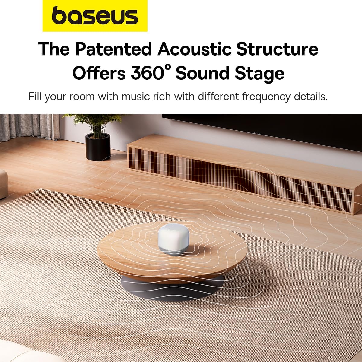 Bluetooth Speaker Baseus AeQur V2, White A20050500211-00