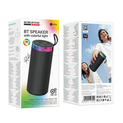 Enceinte Bluetooth Portable Borofone BR105 Loud, 10W, TWS, RGB, Gris