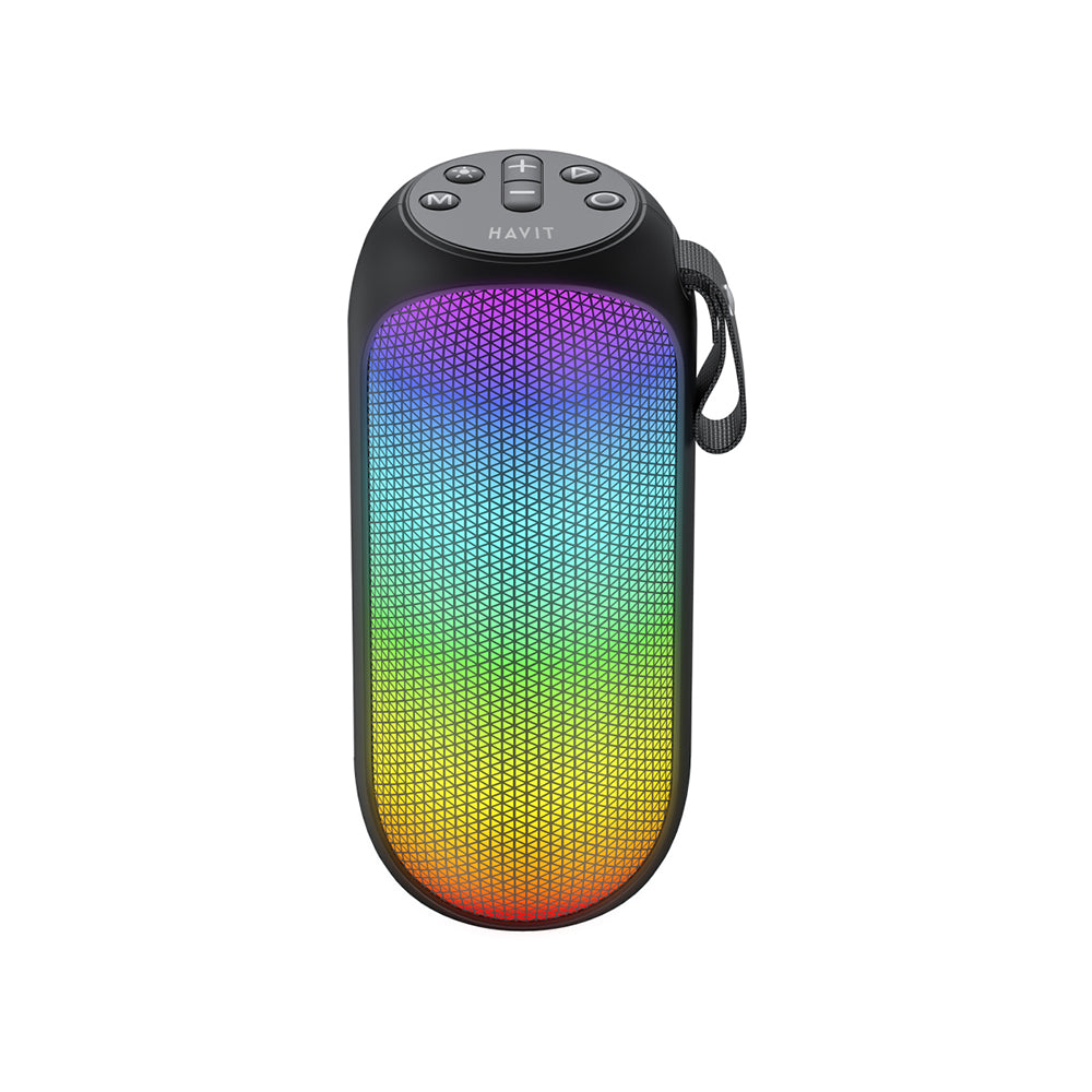 Tragbarer Bluetooth-Lautsprecher HAVIT SK808BT, 8W, RGB, wasserdicht, Schwarz