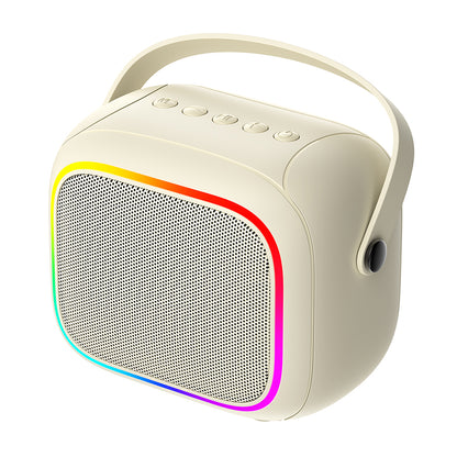 Tragbarer Bluetooth-Lautsprecher HAVIT SK818BT Karaoke, 5W, RGB, wasserdicht, Beige