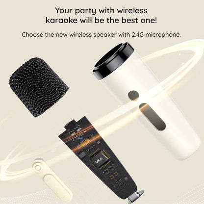 Tragbarer Bluetooth-Lautsprecher HAVIT SK818BT Karaoke, 5W, RGB, wasserdicht, Beige