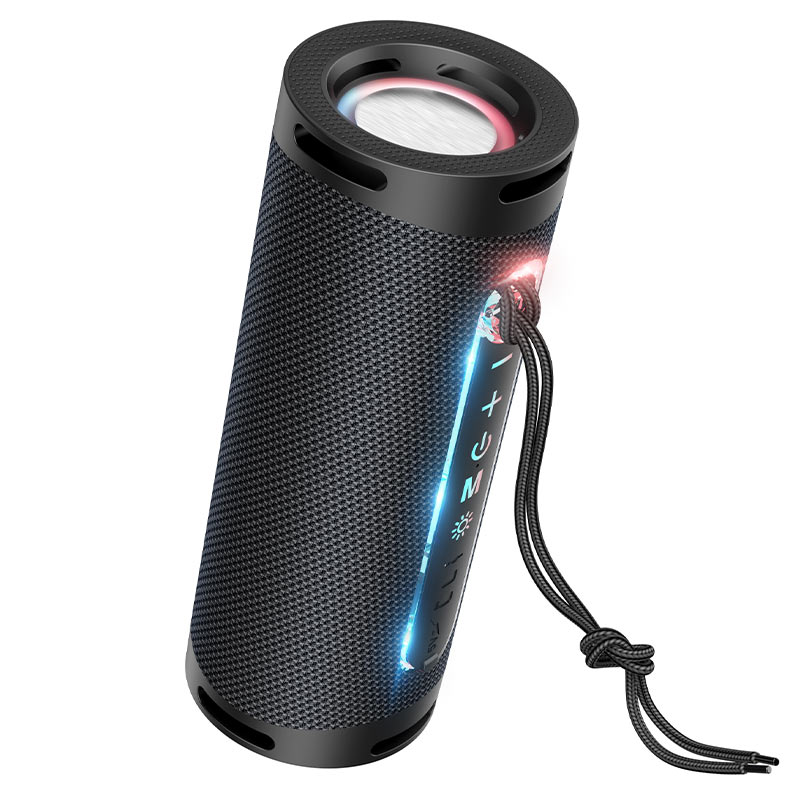 Tragbarer Bluetooth-Lautsprecher HOCO HC9 Dazzling Pulse Sports, 10W, TWS, RGB, Schwarz