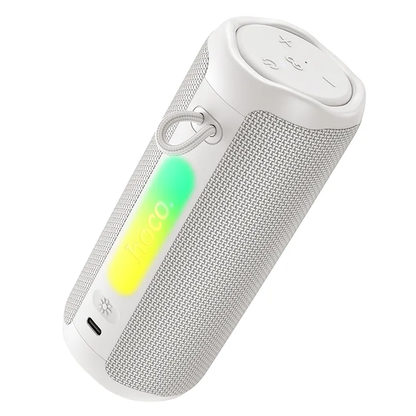 Tragbarer Bluetooth-Lautsprecher HOCO HC50, 8W, TWS, RGB, wasserdicht, Weiß