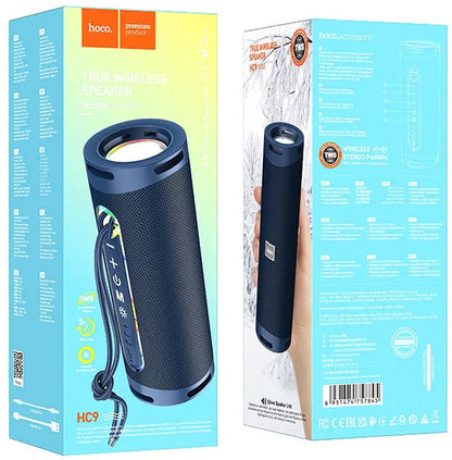 Enceinte Portable Bluetooth HOCO HC9 Dazzling Pulse Sports, 10W, TWS, RGB, Bleue