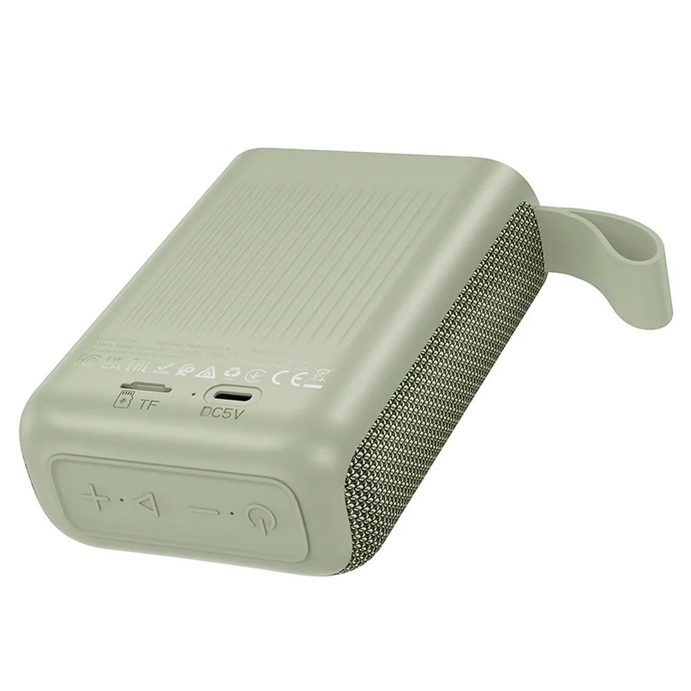 Tragbarer Bluetooth-Lautsprecher HOCO HC34, 5W, TWS, wasserdicht, Grün