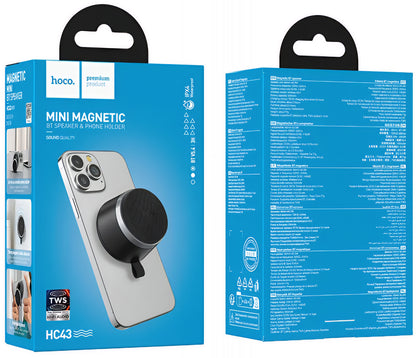 Enceinte Portable Bluetooth HOCO HC43 Mini Magnétique, 8W, TWS, Noire