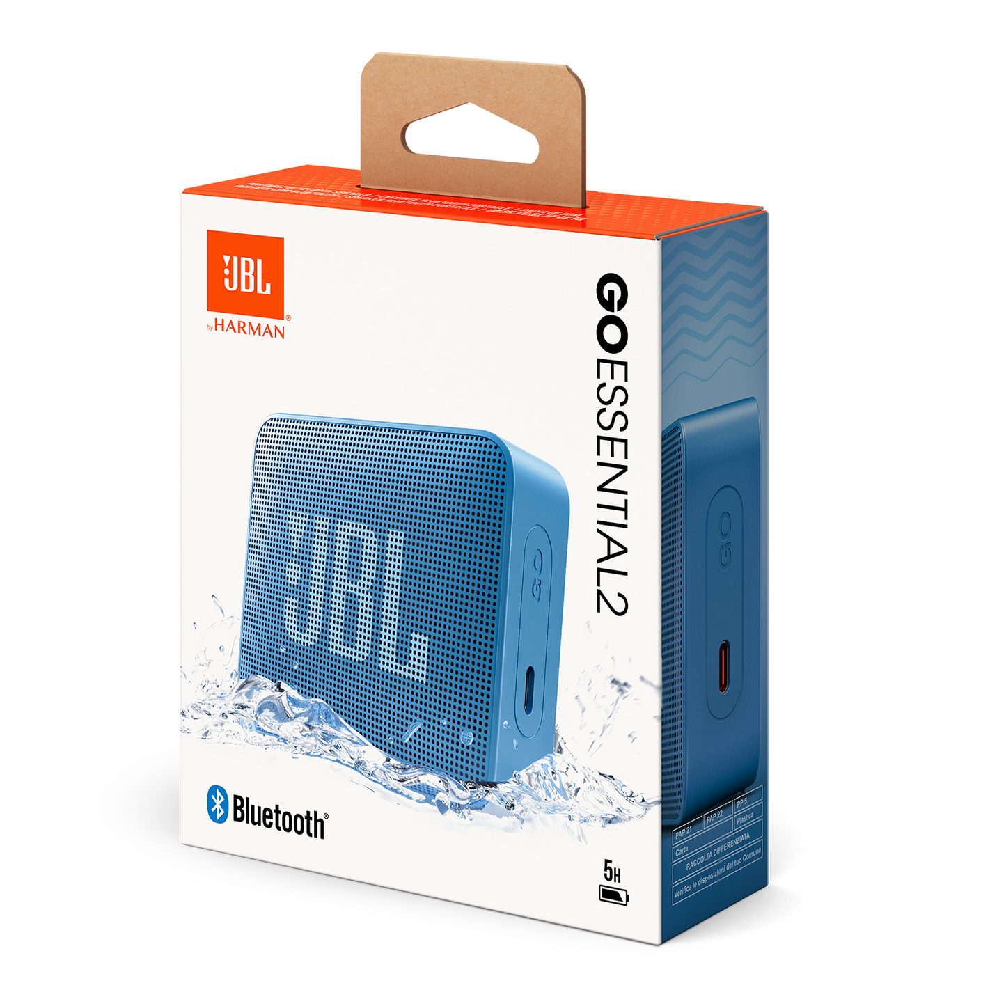 Tragbarer Bluetooth-Lautsprecher JBL Go Essential 2, 3.1W, Pro Sound, Wasserdicht, Blau JBLGOES2BLUCN