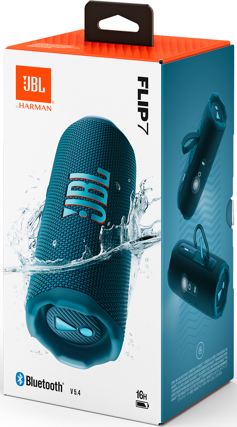 Enceinte Portable Bluetooth JBL Flip 7, 35W, MultiPoint, Étanche, Bleue JBLFLIP7BLU