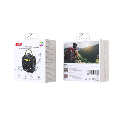 Tragbarer Bluetooth-Lautsprecher XO Design F77, TWS, RGB, wasserdicht, Schwarz