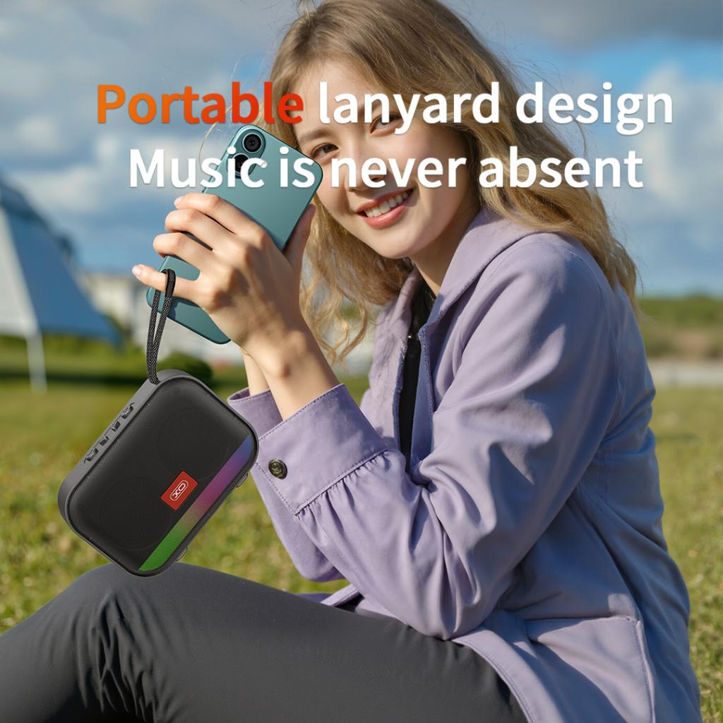 Enceinte Portable Bluetooth XO Design F66, 5W, RGB, Noire