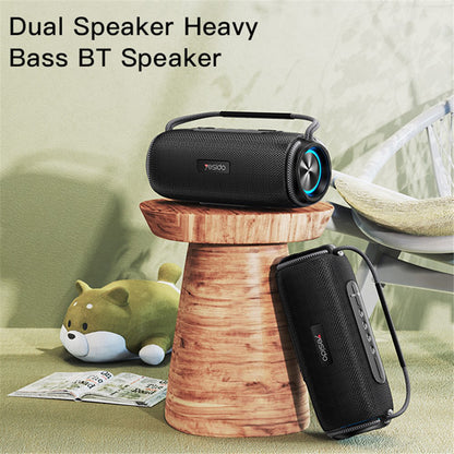 Tragbarer Bluetooth-Lautsprecher Yesido YSW11, 40W, RGB, wasserdicht, Schwarz