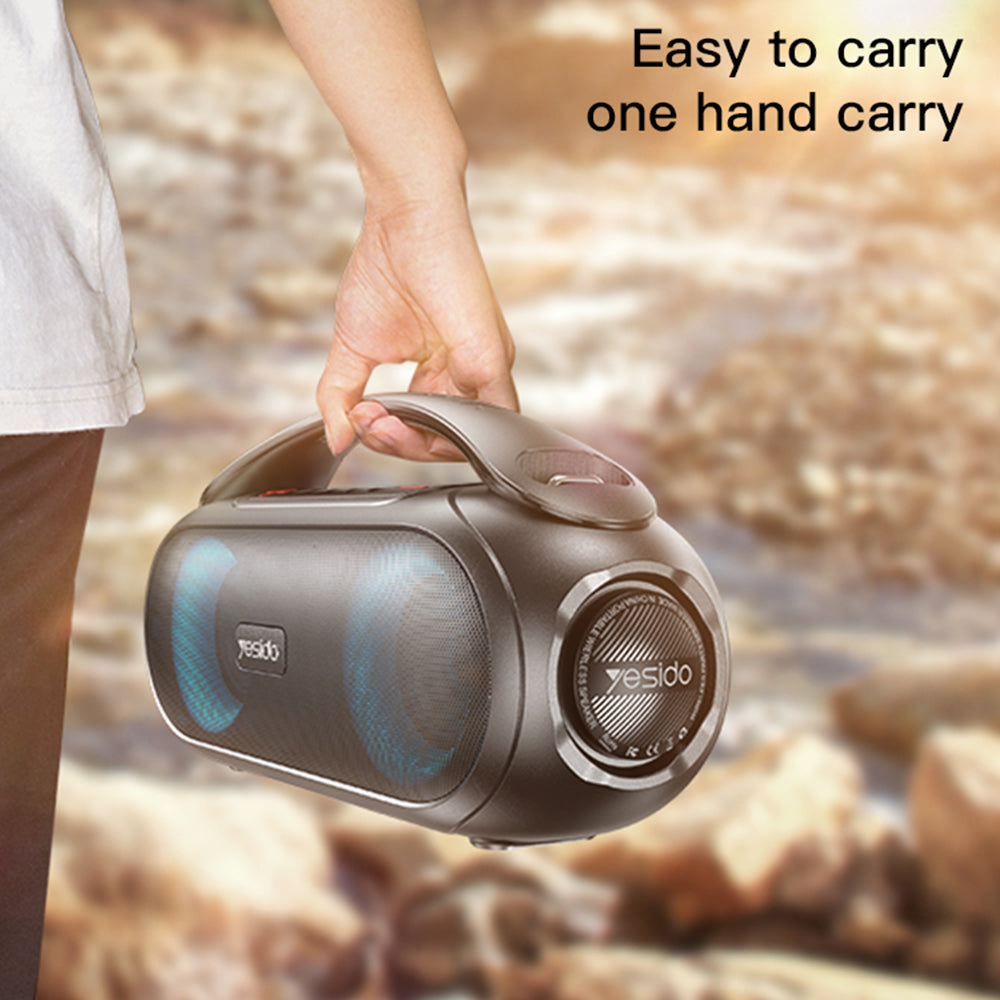 Tragbarer Bluetooth-Lautsprecher Yesido YSW19, 40W, RGB, Wasserdicht, Schwarz