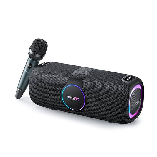 Enceinte Bluetooth Yesido YSW21 Karaoke, 120W, RGB, Étanche, Noire