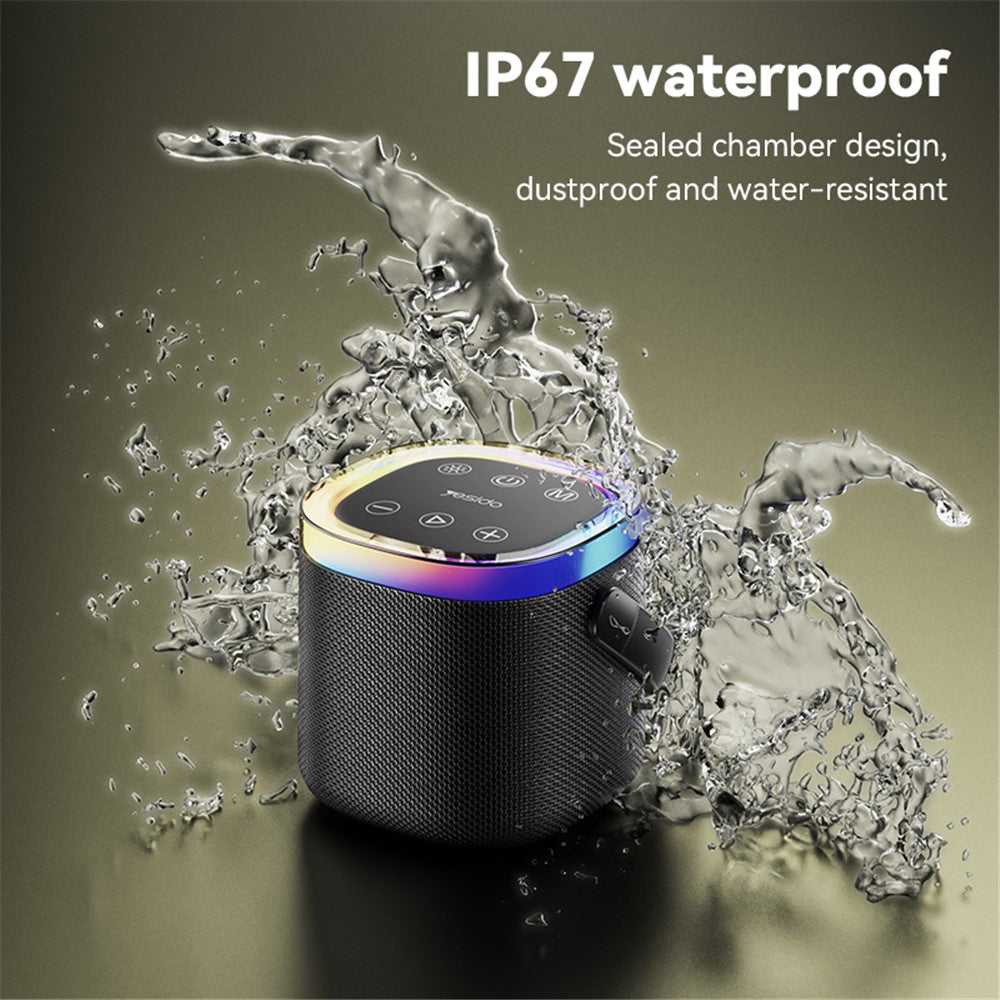 Tragbarer Bluetooth-Lautsprecher Yesido YSW25, 5W, RGB, Schwarz