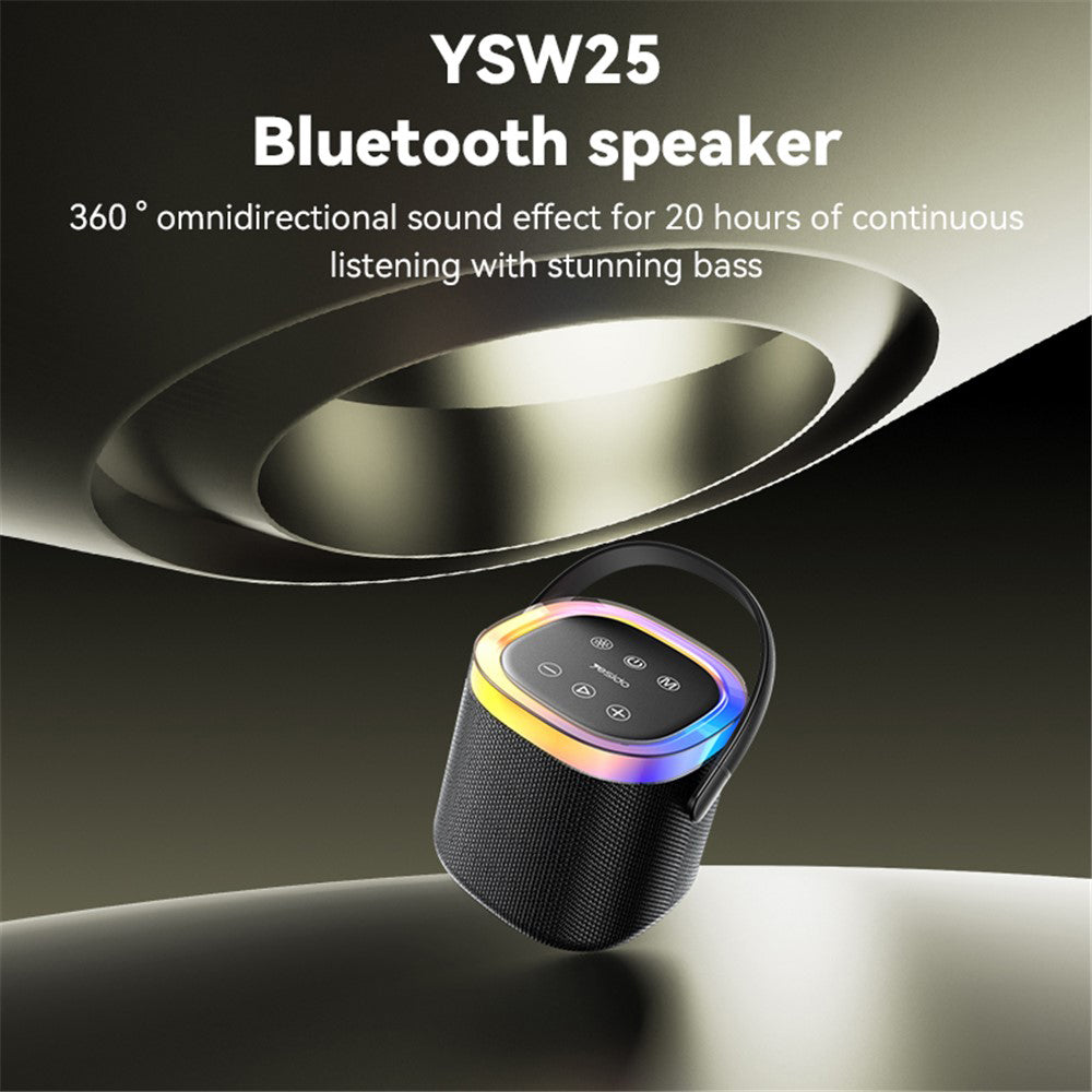 Tragbarer Bluetooth-Lautsprecher Yesido YSW25, 5W, RGB, Schwarz