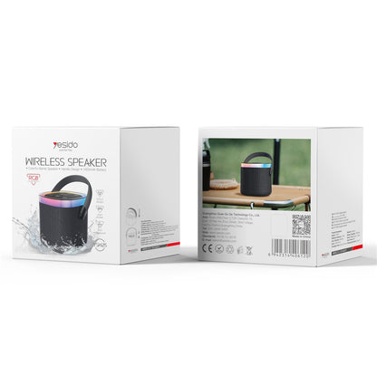Tragbarer Bluetooth-Lautsprecher Yesido YSW25, 5W, RGB, Schwarz