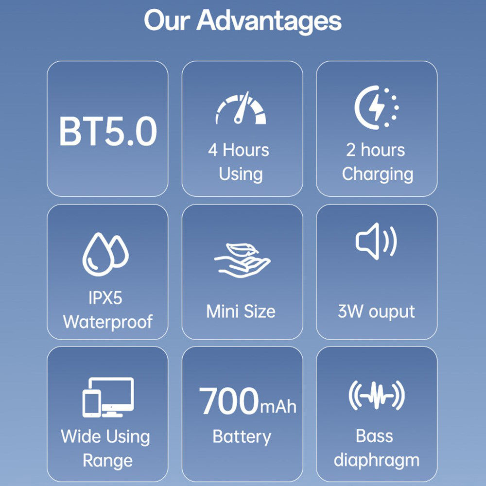 Bluetooth-Lautsprecher Yesido YSW30, 3W, wasserdicht, Schwarz