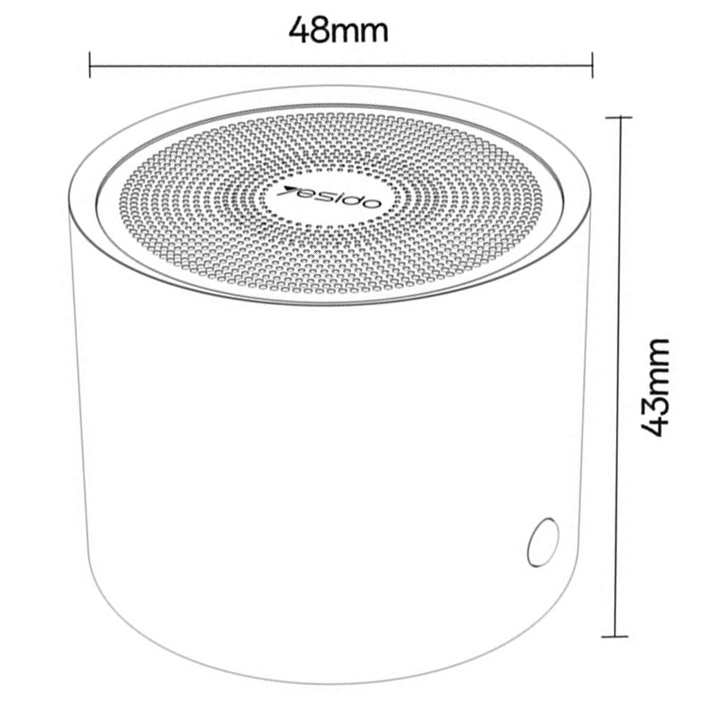 Bluetooth-Lautsprecher Yesido YSW30, 3W, wasserdicht, Schwarz