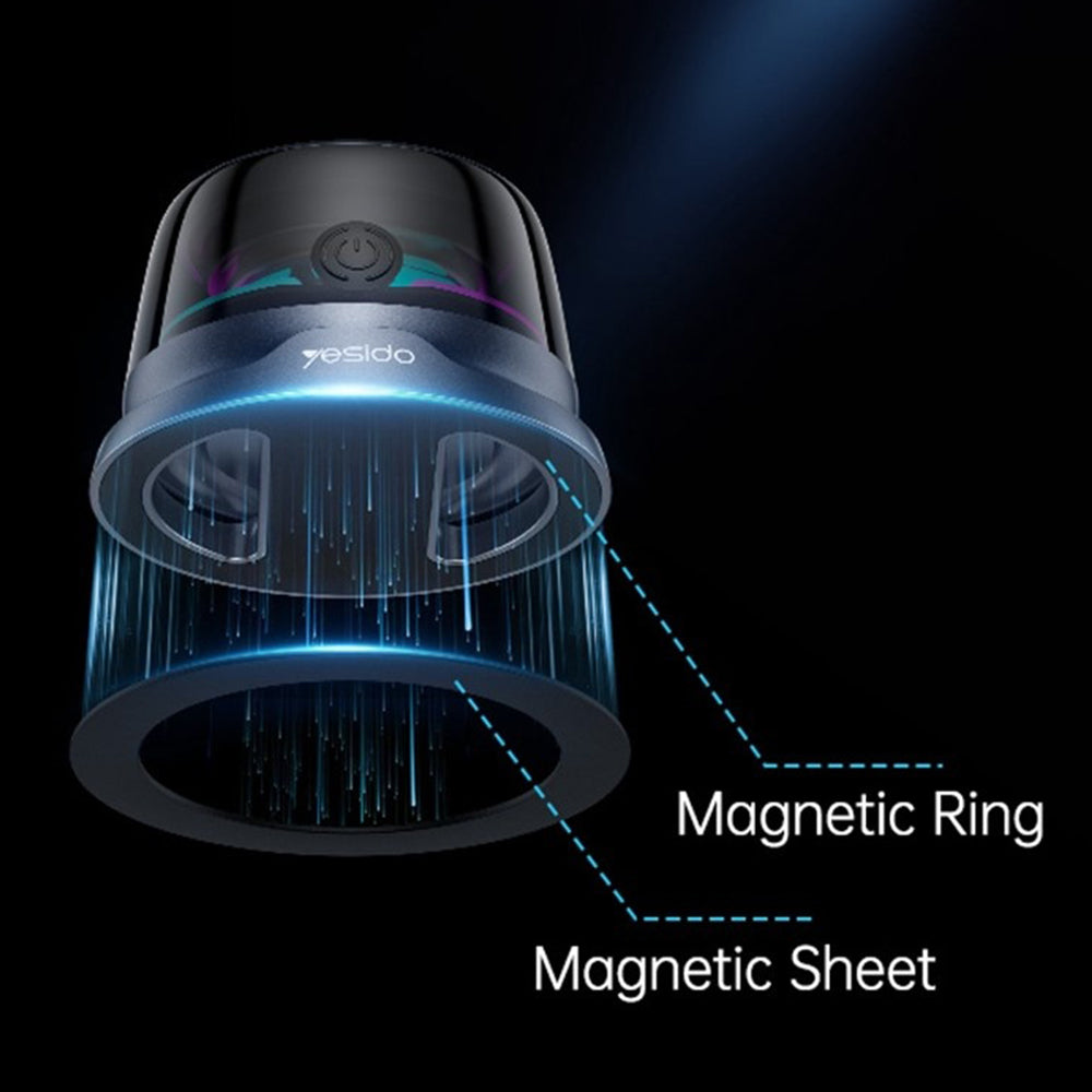 Tragbarer Bluetooth-Lautsprecher Yesido YSW32, 3W, RGB, Schwarz
