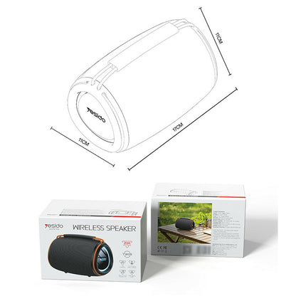 Tragbarer Bluetooth-Lautsprecher Yesido YSW39, 20W, TWS, RGB, Schwarz