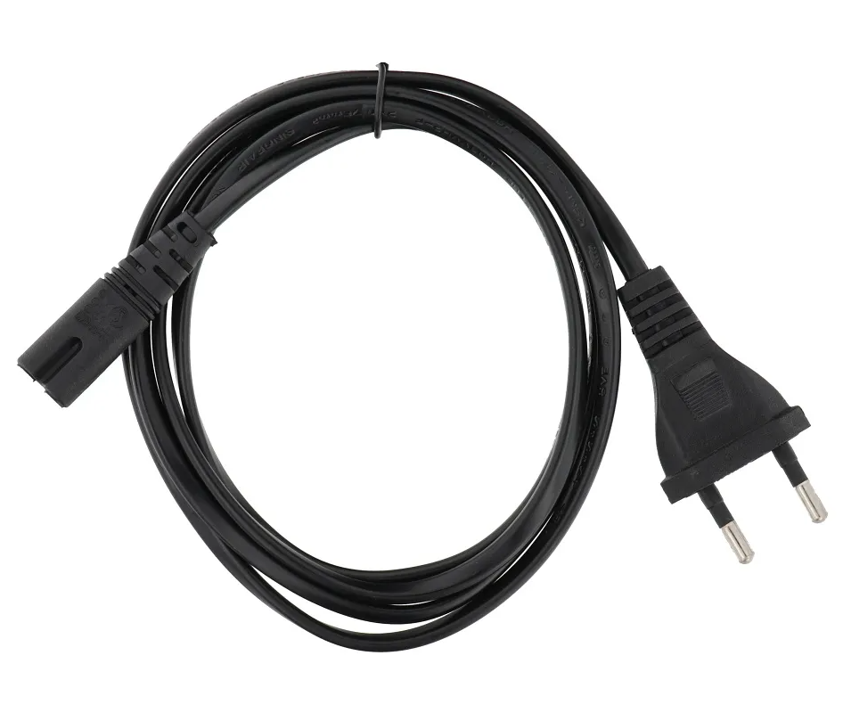 OEM Stromkabel, 2Pin, 1,5m, Schwarz