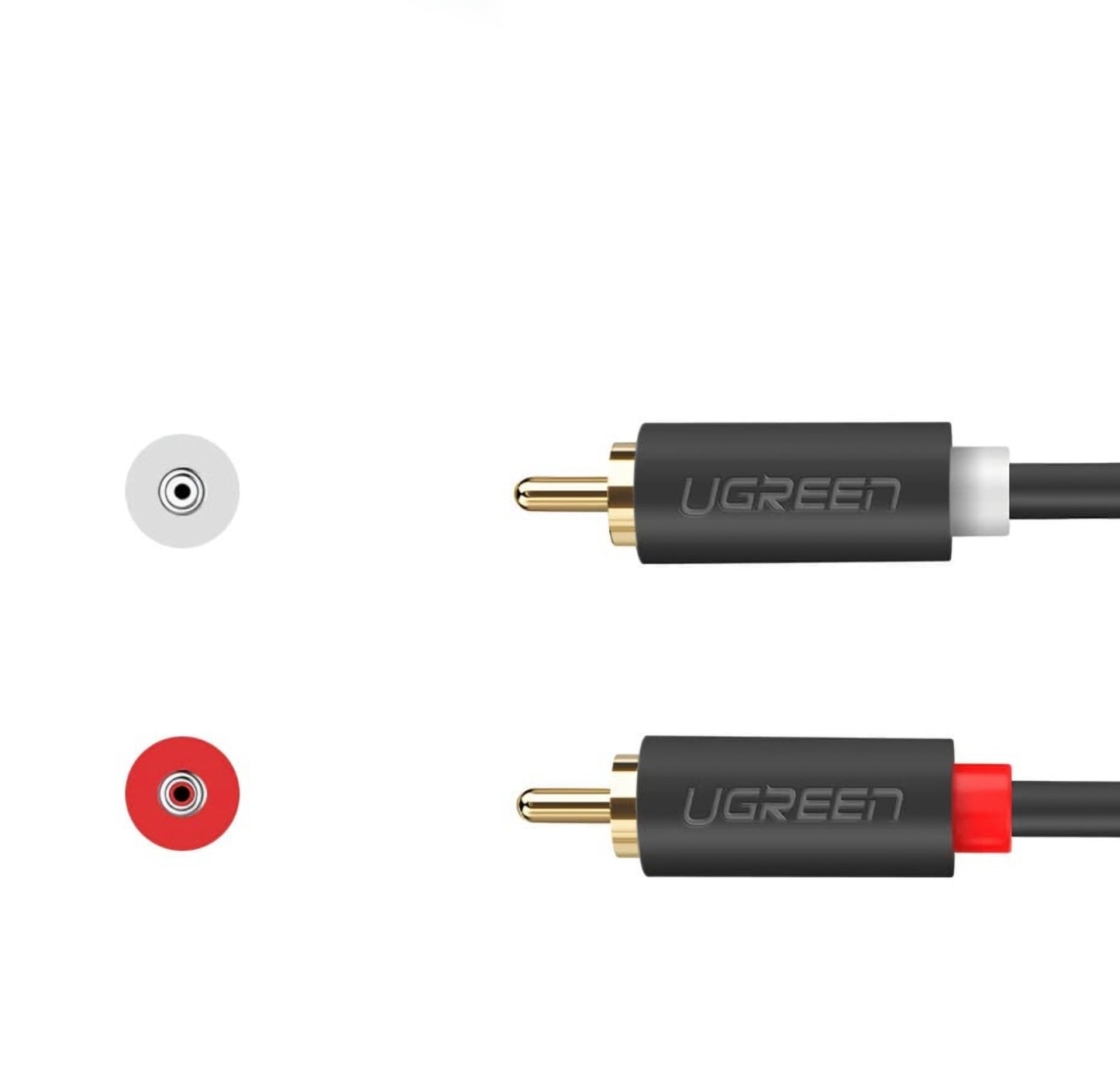 Câble Audio UGREEN AV104, 2 x RCA - 2 x RCA, 5m, Noir