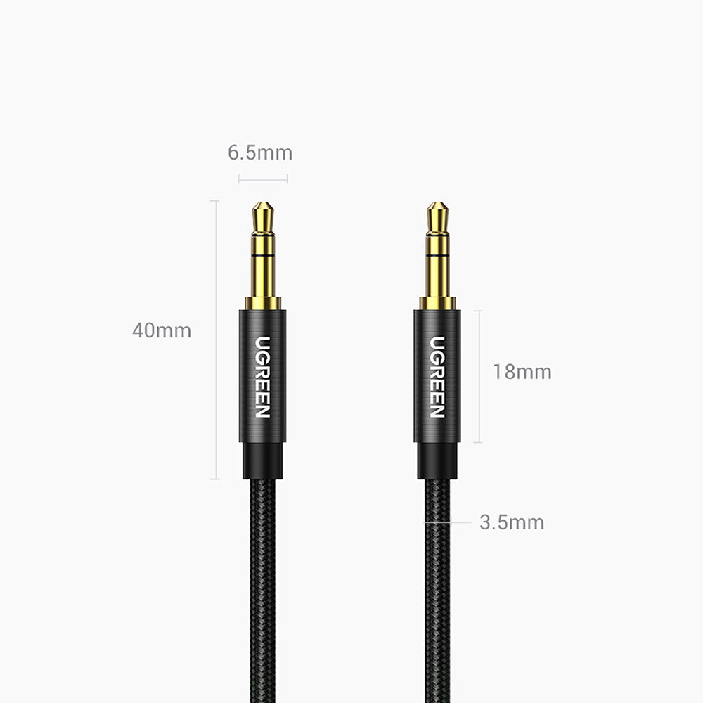 Audio Kabel 3.5mm - 3.5mm UGREEN AV112, 1m, Schwarz