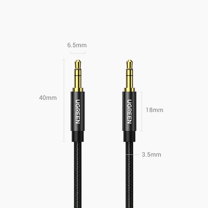Audio Kabel 3.5mm - 3.5mm UGREEN AV112, 1m, Schwarz