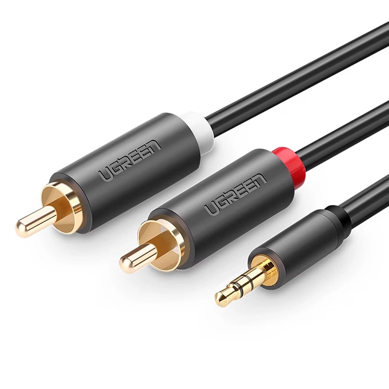 Câble Audio 3.5mm - 2 x RCA UGREEN AV102, 2m, Noir