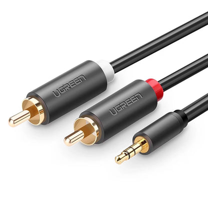 Câble Audio 3.5mm - 2 x RCA UGREEN AV102, 2m, Noir