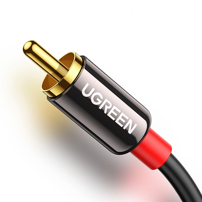 Câble Audio 3.5mm - 2 x RCA UGREEN AV116, 1m, Noir