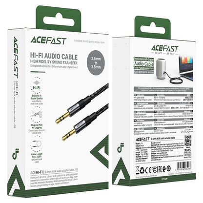 Câble Audio 3.5mm - 3.5mm Acefast J10, 1m, Noir