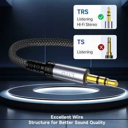 Câble Audio 3.5mm - 3.5mm Lito LA01D, 1m, Noir