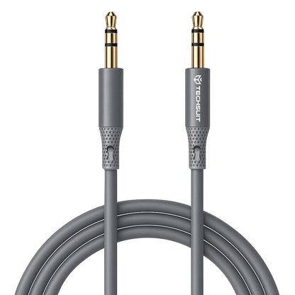 Câble Audio 3.5mm - 3.5mm Techsuit AC3 SoundFlex, 1m, Gris