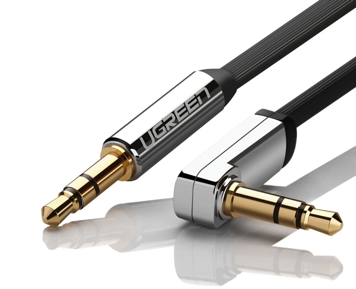 Audio Kabel 3.5mm - 3.5mm UGREEN AV119 Angled, 1.5m, Schwarz