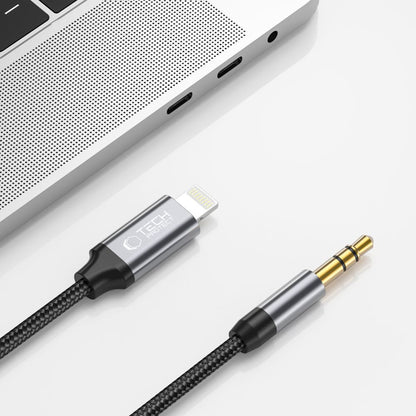 Lightning Audio Cable - 3.5mm Tech-Protect Ultraboost, 1m, Black
