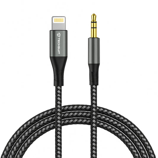 Câble Audio Lightning - 3.5mm Techsuit AC17 NexaSound, 1m, Gris