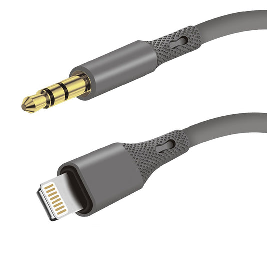 Câble Audio Lightning - 3.5mm Techsuit AC5 SoundFlex, 1m, Gris