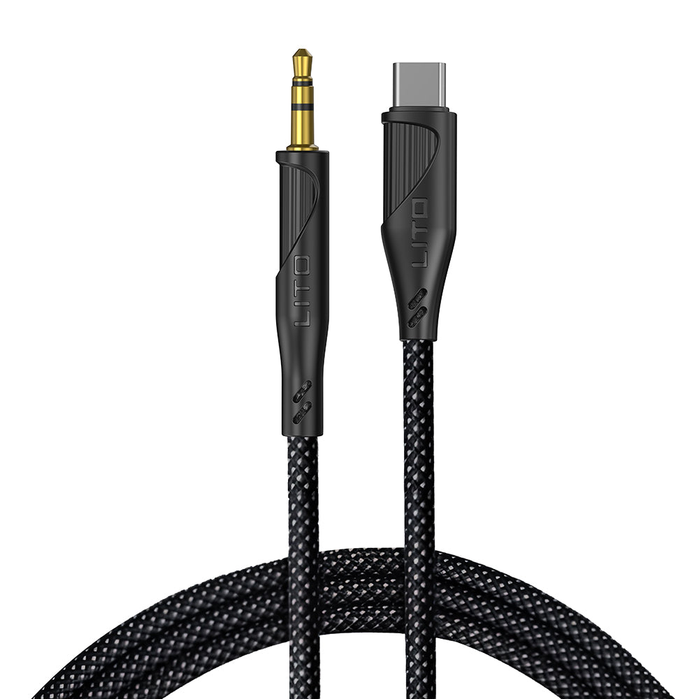 Audio-Kabel USB-C - 3,5mm Lito LA02, 1m, Schwarz