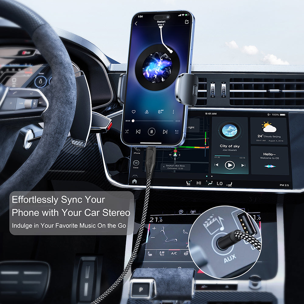 Audio-Kabel USB-C - 3,5mm Lito LA02, 1m, Schwarz