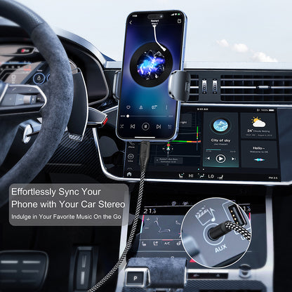 Audio-Kabel USB-C - 3,5mm Lito LA02, 1m, Schwarz