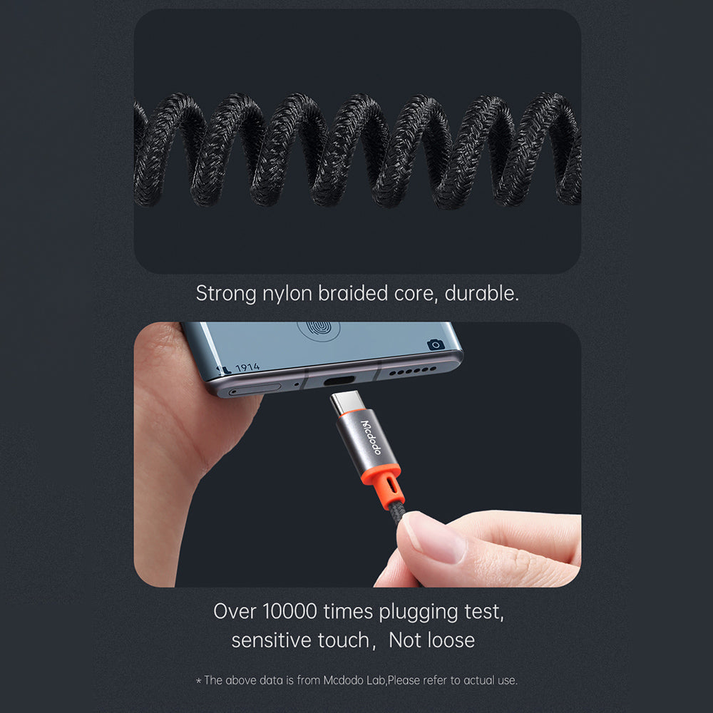 Câble Audio USB-C - 3.5mm McDodo CA-0900, 1.8m, Noir