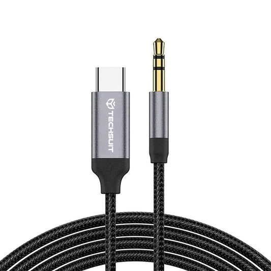 Câble Audio USB-C - 3.5mm Techsuit AC11 FuseXound, 0.5m, Gris