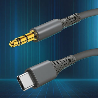 Câble Audio USB-C - 3.5mm Techsuit AC4 SoundFlex, 1m, Gris