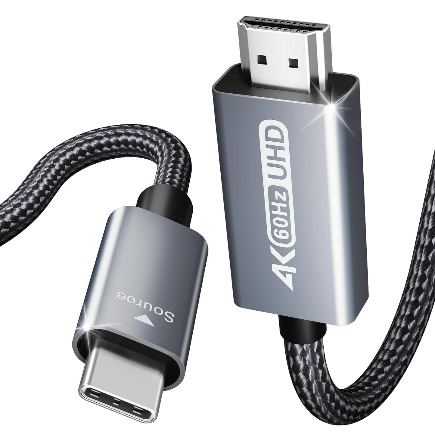 Câble Audio et Vidéo USB-C - HDMI Benfei, 0,9 m, Gris