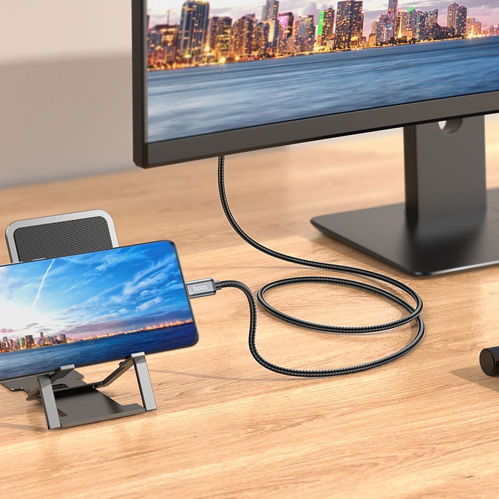 Câble Audio et Vidéo USB-C - HDMI HOCO UA27, 2m, Gris