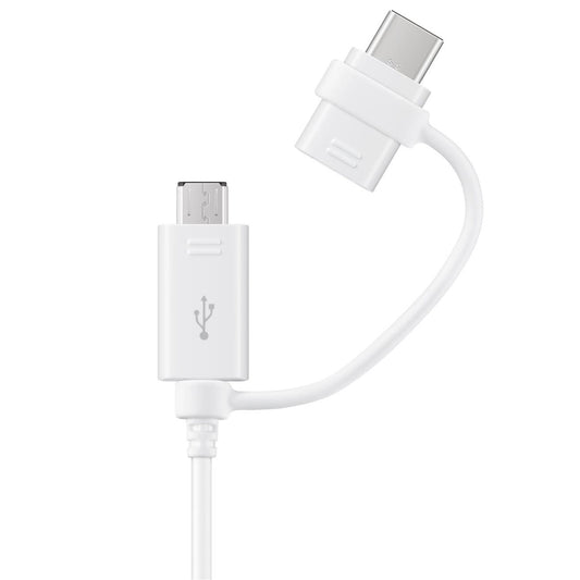 Daten- und Ladekabel USB-A - USB-C / microUSB Samsung Combo 2in1, 18W, 1,5m, Weiß EP-DG930DWEGWWW