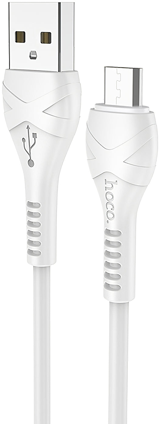 USB-A - microUSB Daten- und Ladekabel HOCO X37, 18W, 1m, Weiß